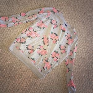 women’s large rose crew neck